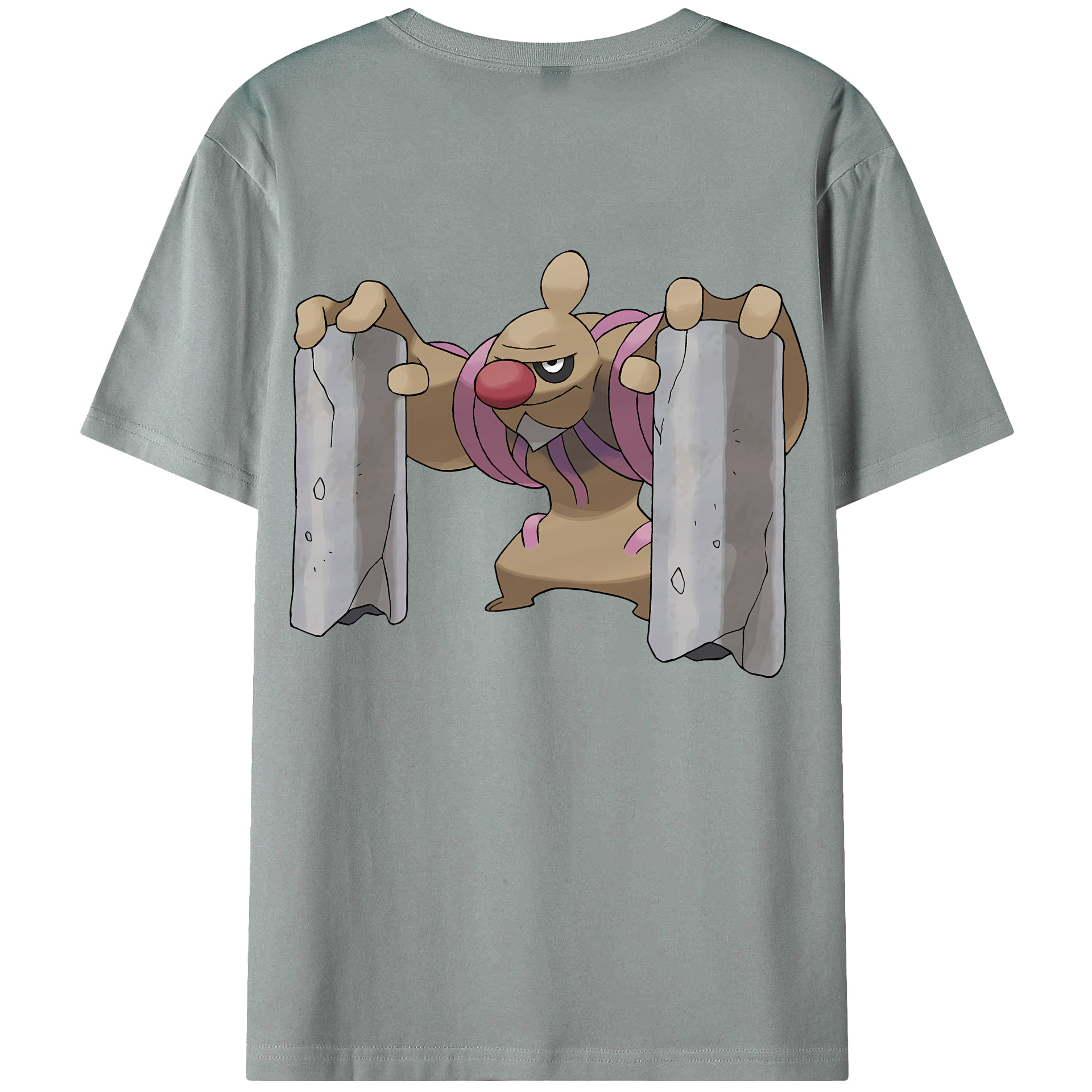 （画像用） ポケットモンスター Pokémon 綿100％ メンズ半袖Tシャツ（バックプリント） 通気性